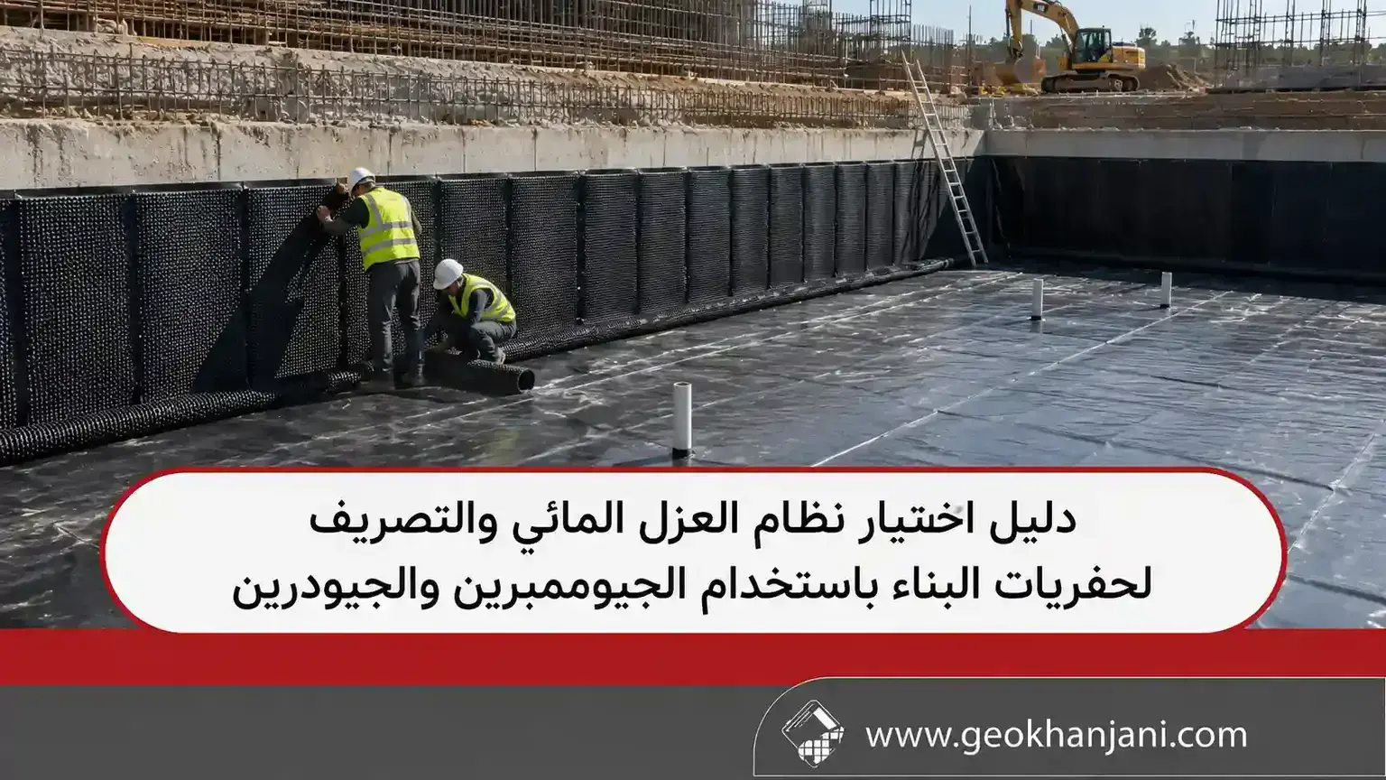 دليل اختيار نظام العزل المائي والتصريف لحفريات البناء باستخدام الجيوممبرين والجيودرين
