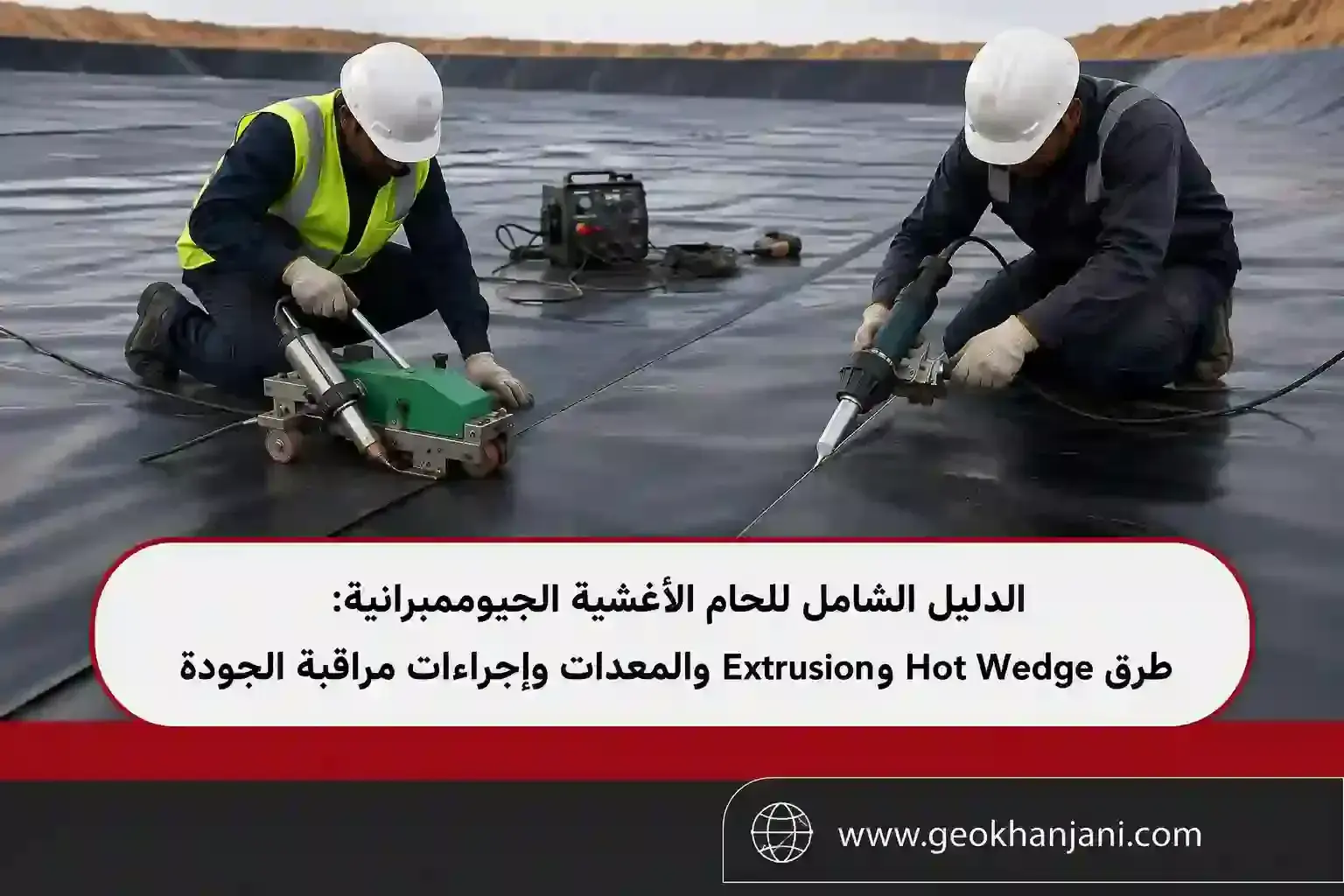 الدليل الشامل للحام الأغشية الجيوممبرانية: طرق Hot Wedge وExtrusion والمعدات وإجراءات مراقبة الجودة