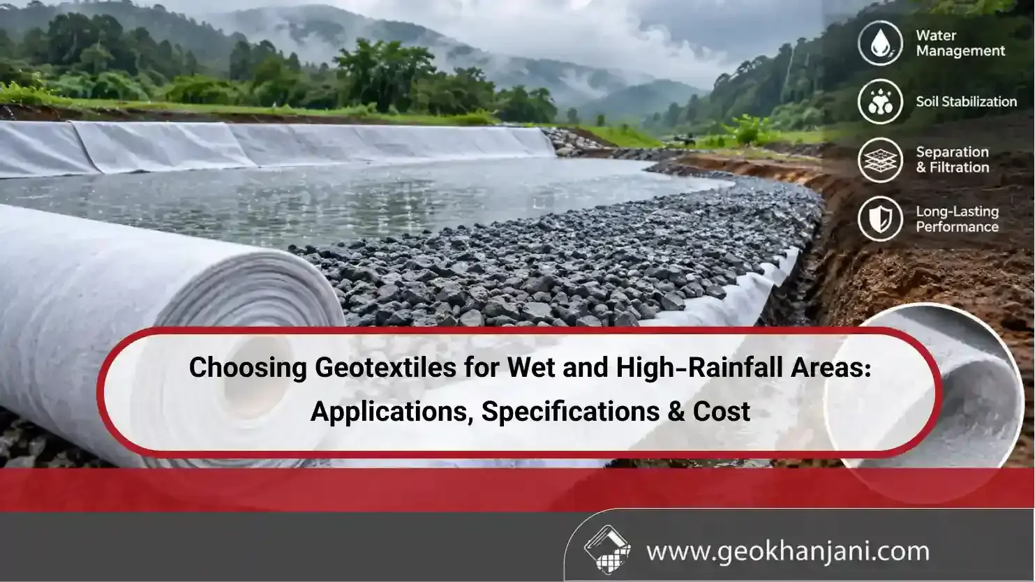 Choosing Geotextiles for Wet and High-Rainfall Areas: Applications, Specifications & Cost