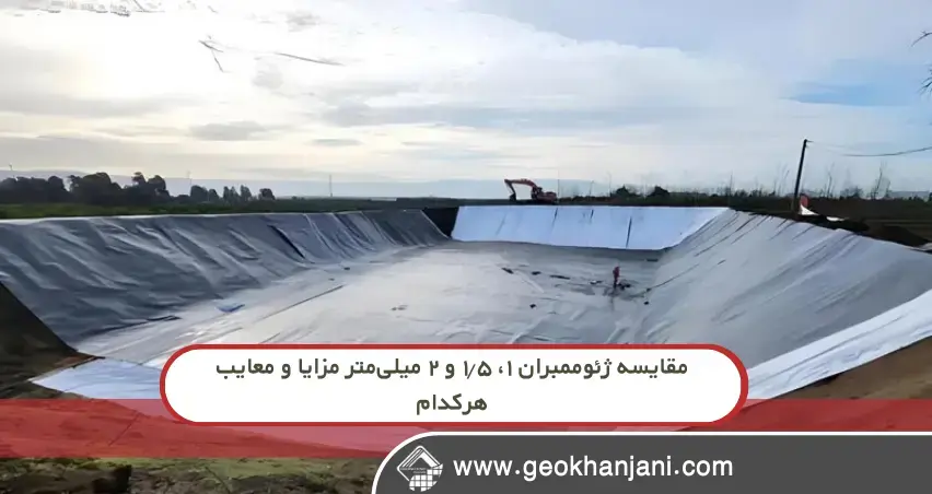 راهنمای نهایی انتخاب ضخامت ژئوممبران بر اساس عمق استخر (جدول + مثال واقعی)
