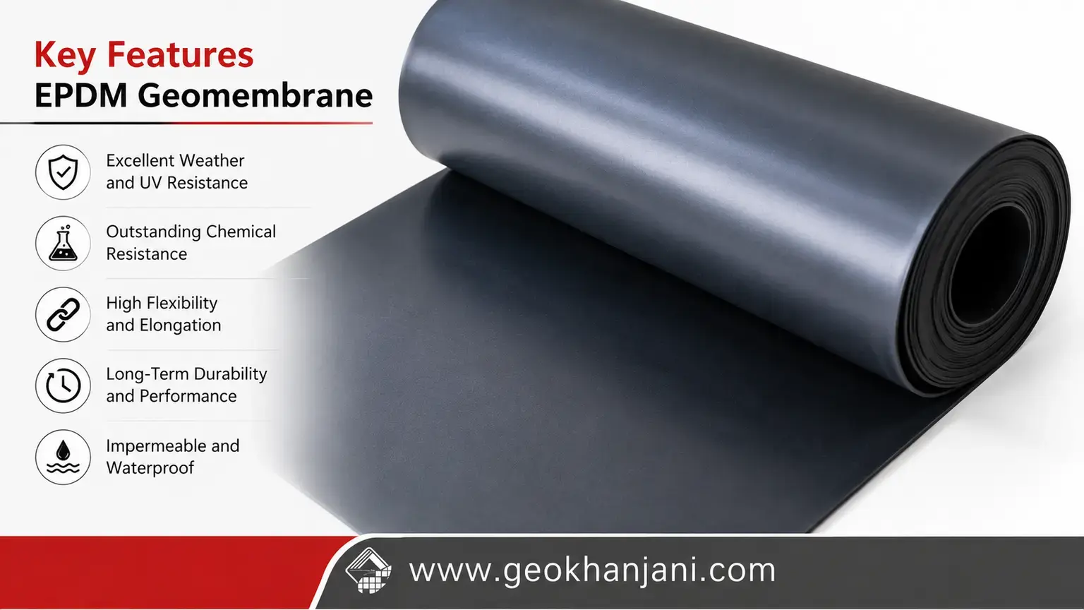 Key Features EPDM Geomembrane
