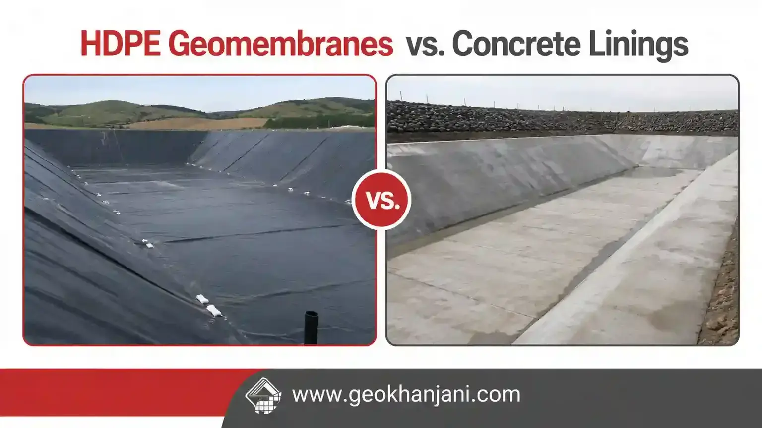 HDPE Geomembranes vs. Concrete Linings HDPE Geomembranes vs. Concrete Linings