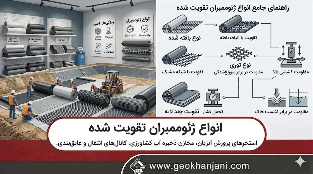 انواع ژئوممبران تقویت شده