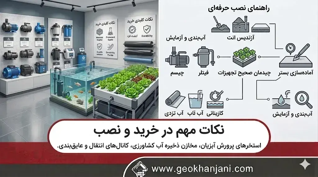 نکات مهم در خرید و نصب ژئوممبران‌